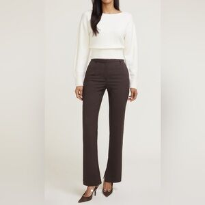 Dynamite Chocolate Brown Straight Leg Pants